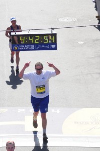 Mike crossed the finish line in an official time of 4:40.07